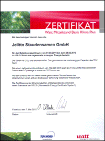 Jelitto Stromzertifikat